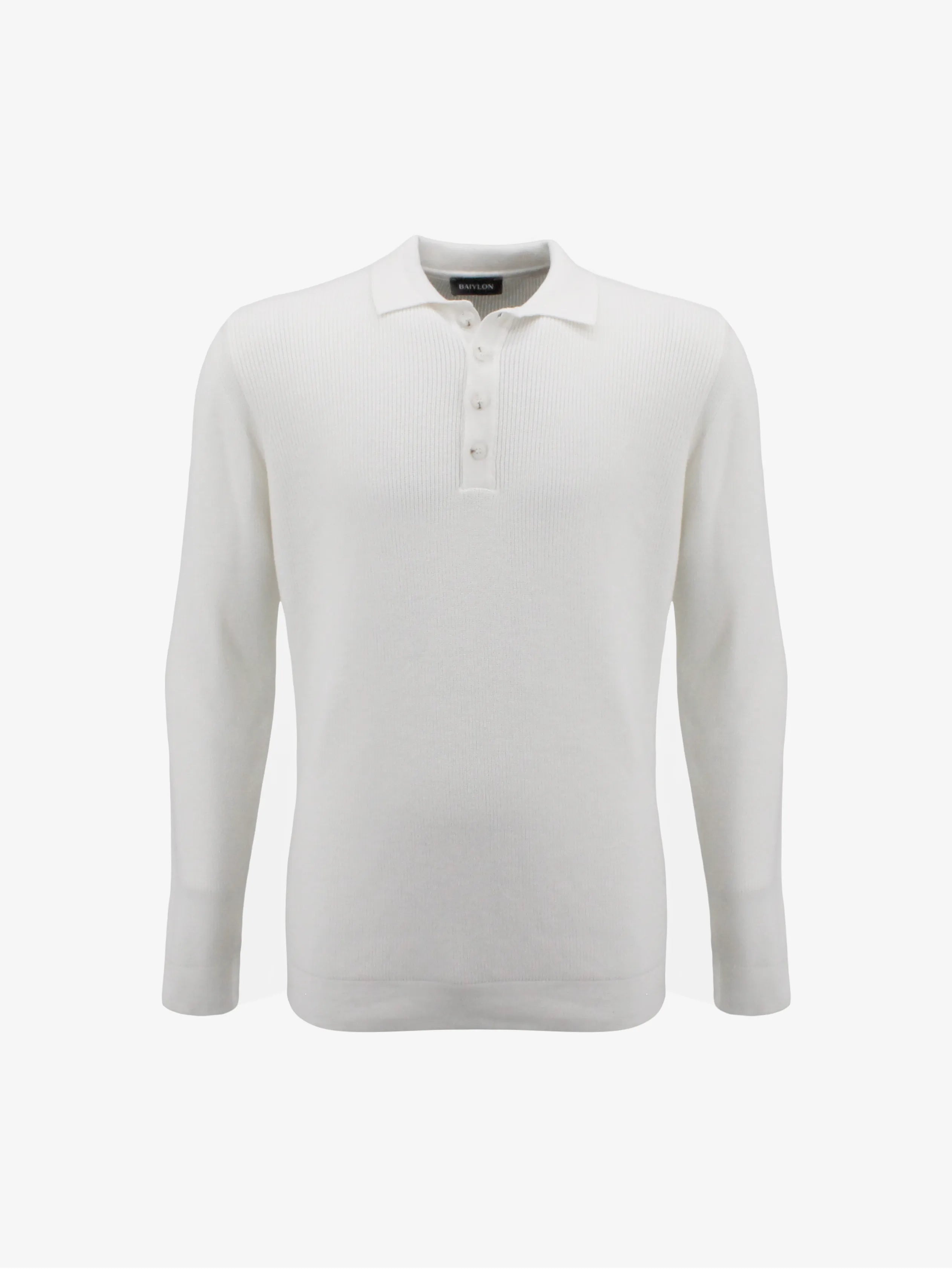 Fine Knitted Long Sleeve Polo Jumper